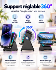 Support téléphone réglable 360 degrés